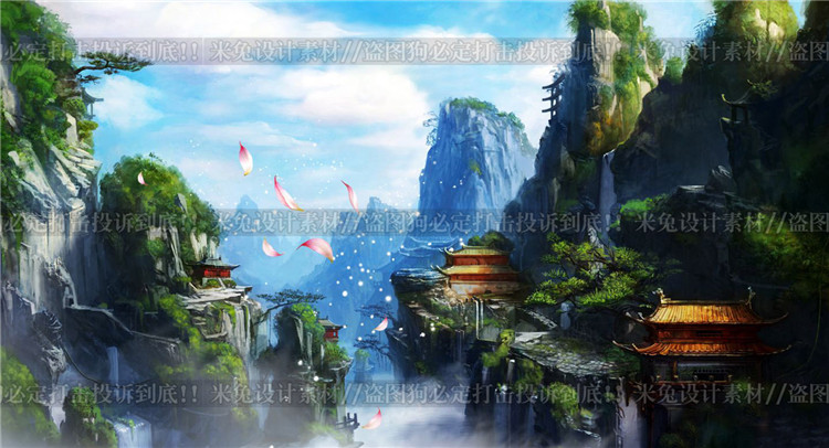 游戏美术素材/原画参考/中国风场景气氛图/大师作品/手绘上色CG