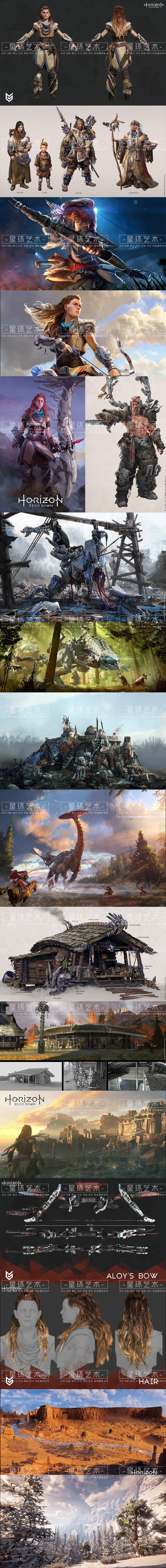 地平线：黎明时分 概念设定 游戏原画 角色 场景 高清资料图集素材美术下载